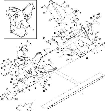 John Deere 960 - Rama DC220043 (Podbieracz) - Рама/ Шасси для Пресс-подборщиков рулонных: фото 1