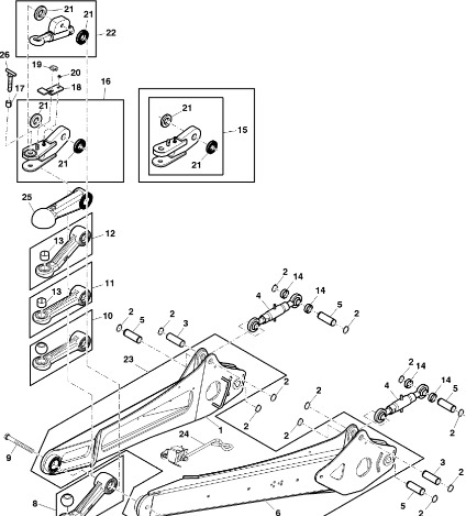John Deere 960 - Zaczep DC239698 (Rama, pokrywy, róźne) - Рама/ Шасси для Пресс-подборщиков рулонных: фото 1