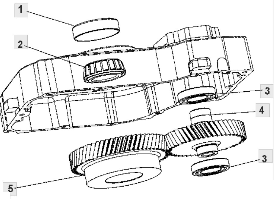 John Deere 9620 DF500 - skrzynia biegów - tryb YZ501768 YZ502580 - Коробка передач для Сельскохозяйственной техники: фото 1