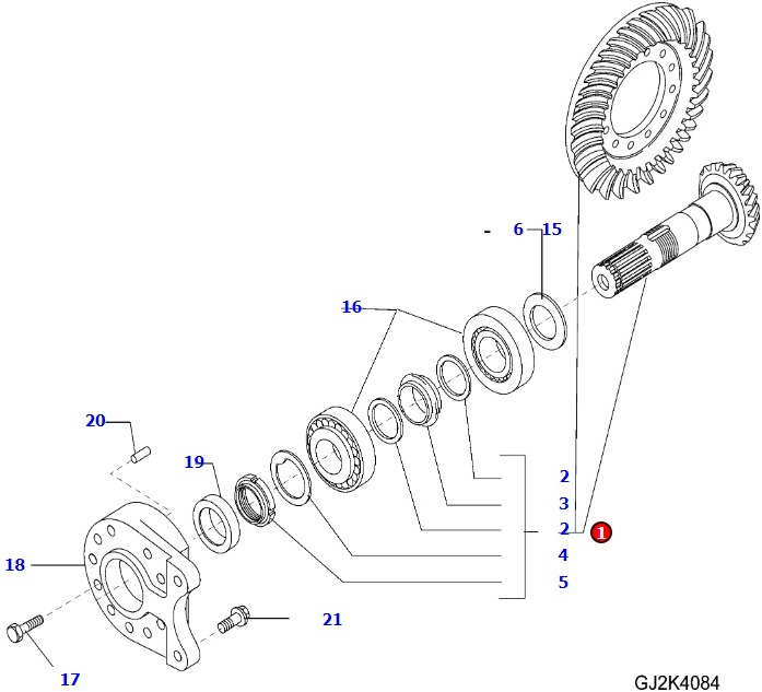 Komatsu WA100 - most napędowy przedni Carraro - flansza 42W-22-H0P84 - Ось и запчасти для Сельскохозяйственной техники: фото 1