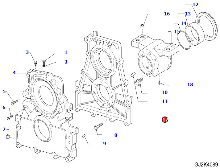 Komatsu WA100 - most napędowy tylny Carraro - obudowa 42T-23-H0P49 - Ось и запчасти для Сельскохозяйственной техники: фото 1