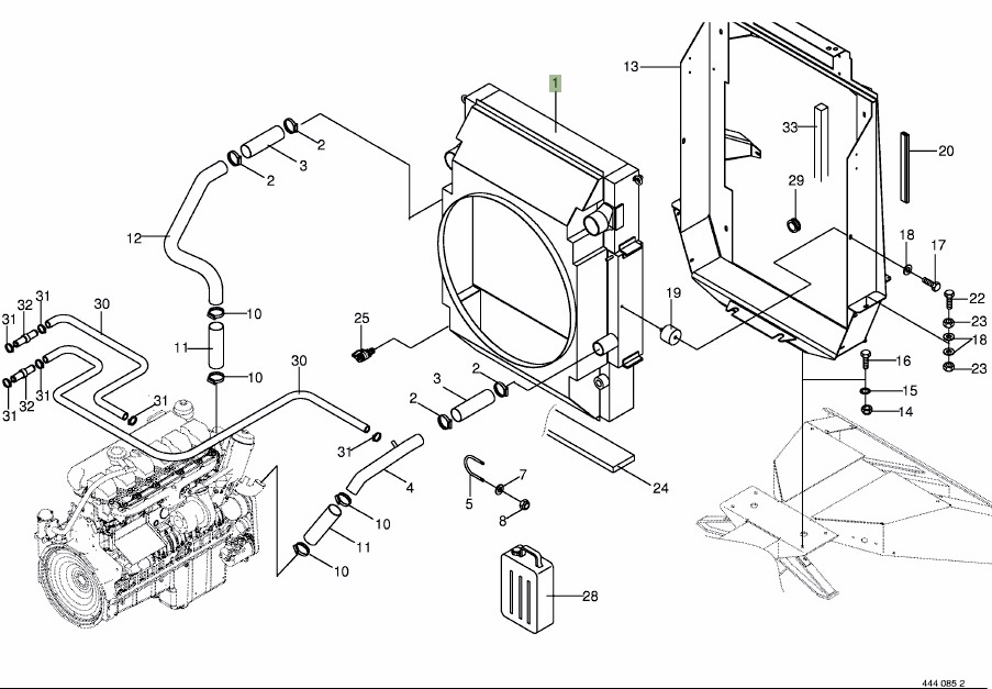Krone Big M II - rama chłodnicy 002316201 - Радиатор для Сельскохозяйственной техники: фото 1 Krone Big M II - rama chłodnicy 002316201 - Радиатор для Сельскохозяйственной техники: фото 1