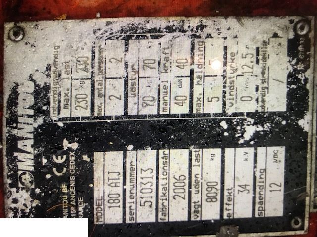 Manitou 180 ATJ Wieniec Obrotu - [Części] - Поворотное кольцо для Подъёмников: фото 1