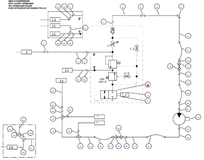 Massey Fergusson MF 30 32 - hydromotor pompa hydrauliczna D45120700 - Гидравлический насос для Сельскохозяйственной техники: фото 1