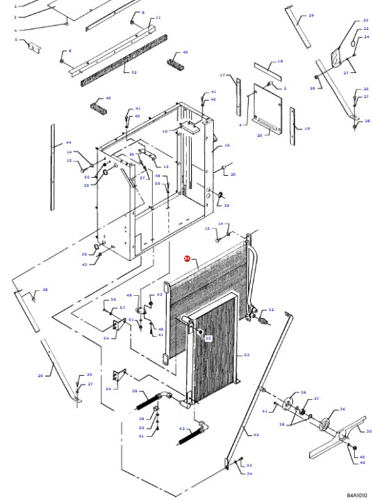Massey Fergusson MF 30 - chłodnica oleju hydraulicznego D28750776 - Масляный радиатор для Сельскохозяйственной техники: фото 1