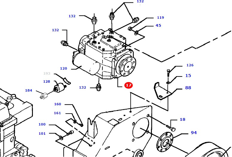 Massey Fergusson MF 30 - pompa hydrauliczna D45161000 - Гидравлический насос для Сельскохозяйственной техники: фото 1