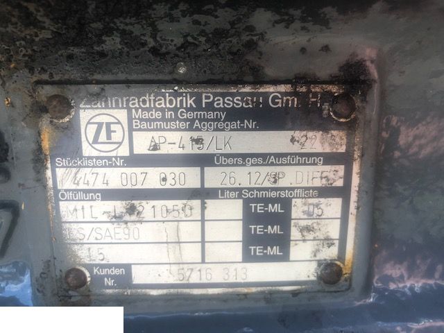 Most napędowy ZF AP-415/LK [CZĘŚCI] - Ось и запчасти для Сельскохозяйственной техники: фото 1