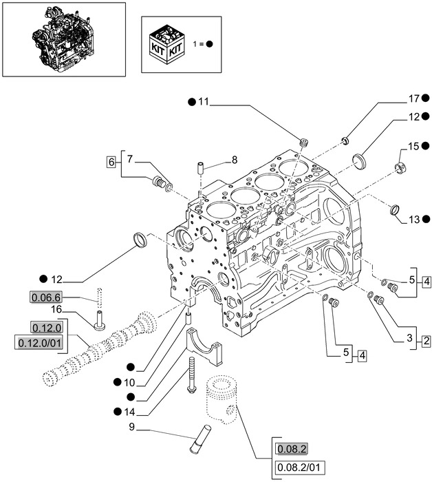 New Holland T6010 Blok cylindra 2830738 - Блок цилиндров для Тракторов: фото 1 New Holland T6010 Blok cylindra 2830738 - Блок цилиндров для Тракторов: фото 1