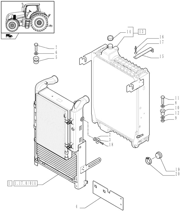 New Holland T6010 Chłodnica 84249164 - Радиатор для Тракторов: фото 1
