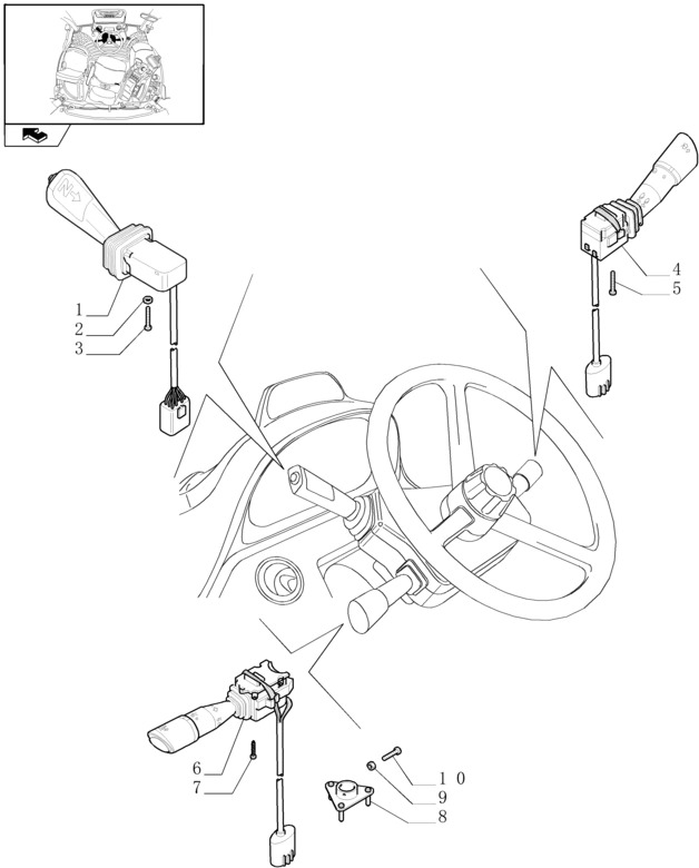 New Holland T6010 Dżwignia 87471628 - Подрулевой переключатель для Тракторов: фото 1