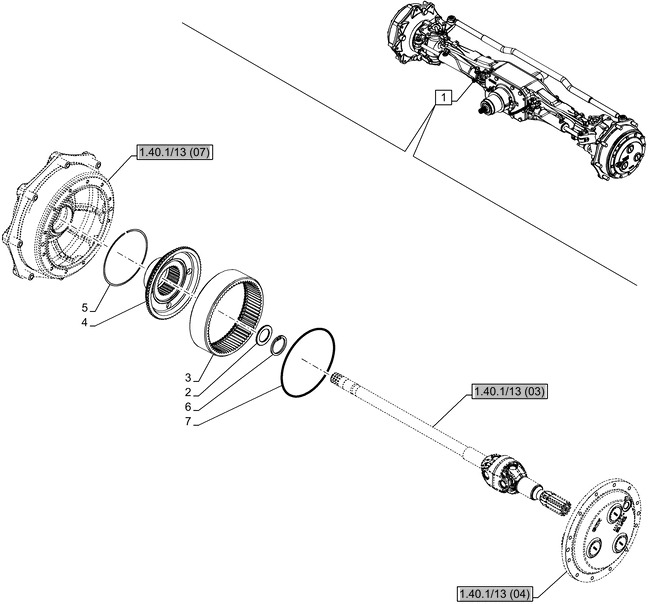 New Holland T6010 Koło zębate koronowe 72t 87330371 - Трансмиссия для Сельскохозяйственной техники: фото 1