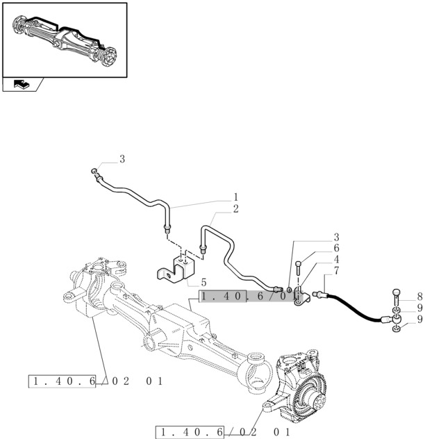 New Holland T6010 Linia hamulcowa 87587713 - Тормозной шланг/ Трубопровод для Тракторов: фото 1 New Holland T6010 Linia hamulcowa 87587713 - Тормозной шланг/ Трубопровод для Тракторов: фото 1
