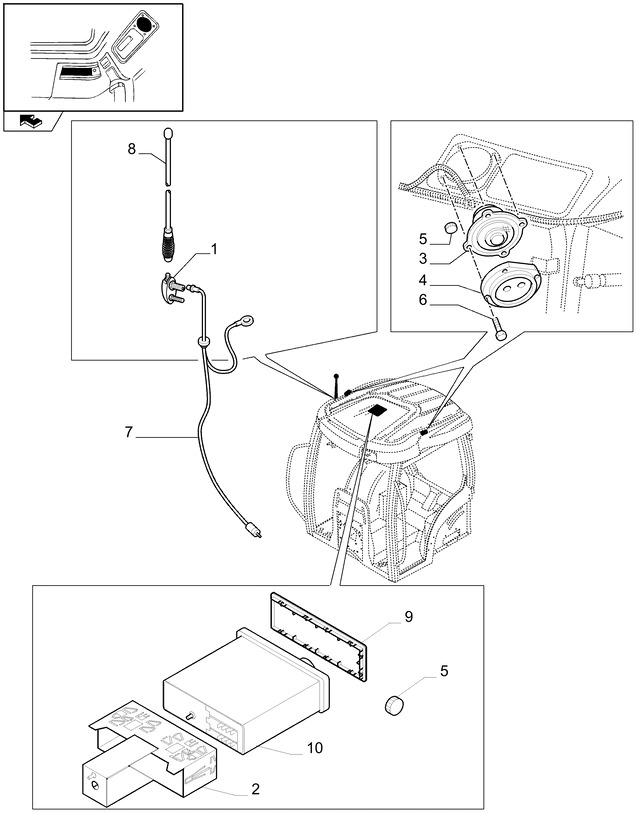 New Holland T6010 Radio am/fm/wb/aux/bt 84399213 - Приборная панель для Сельскохозяйственной техники: фото 1 New Holland T6010 Radio am/fm/wb/aux/bt 84399213 - Приборная панель для Сельскохозяйственной техники: фото 1