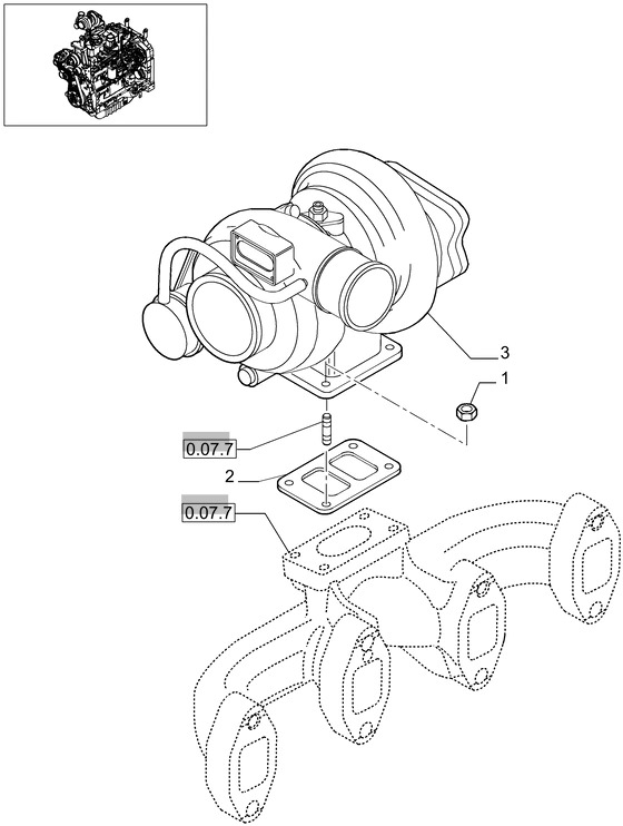 New Holland T6010 Regen turbosprezarka reman-turbocharger 4895271R - Турбина для Сельскохозяйственной техники: фото 1