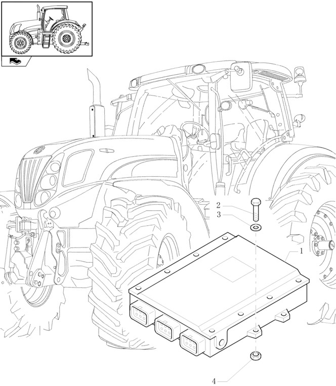 New Holland T6010 T6070 Ecu 84225084 - Блок управления для Сельскохозяйственной техники: фото 1