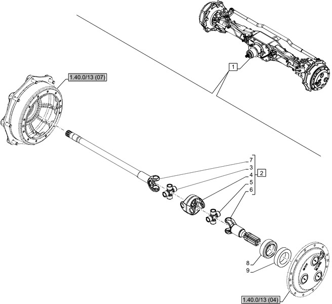 New Holland T6010 T6070 Wałek 12t, 12t, 708mm l 87743319 - Трансмиссия для Тракторов: фото 1 New Holland T6010 T6070 Wałek 12t, 12t, 708mm l 87743319 - Трансмиссия для Тракторов: фото 1