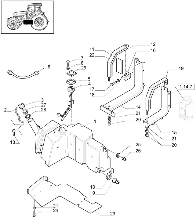 New Holland T6010 T6070 Wskaznik paliwa 87606282 - Топливная система для Тракторов: фото 1