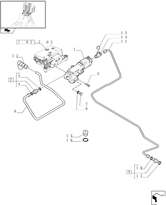 New Holland T6010 T6070 Zawór hamulca 87516380 - Тормозной клапан для Сельскохозяйственной техники: фото 1