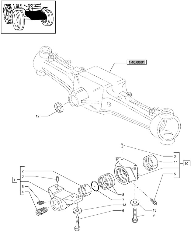 New Holland T6010 T6090 T6070 Czop zawieszenia obr 87515300 - Подвеска для Тракторов: фото 1 New Holland T6010 T6090 T6070 Czop zawieszenia obr 87515300 - Подвеска для Тракторов: фото 1