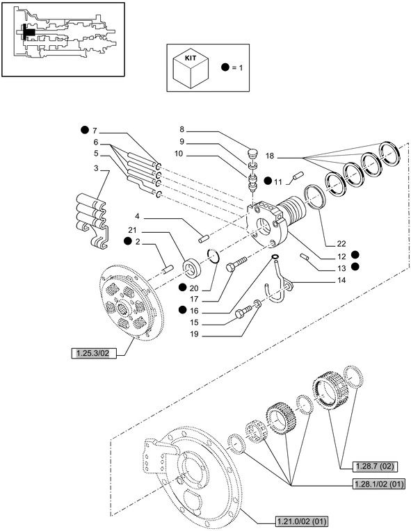 New Holland T6010 T6090 T6070 Kolektor 47131218 - Коробка передач и запчасти для Тракторов: фото 1