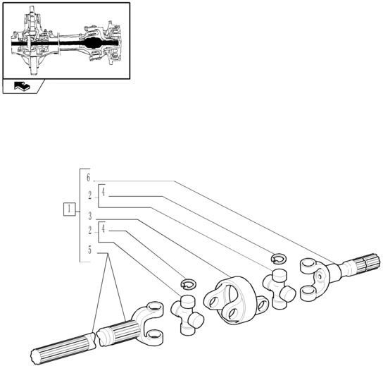 New Holland T6010 T6090 T6070 Półoś przegubowa 87361044 - Приводный вал для Сельскохозяйственной техники: фото 1