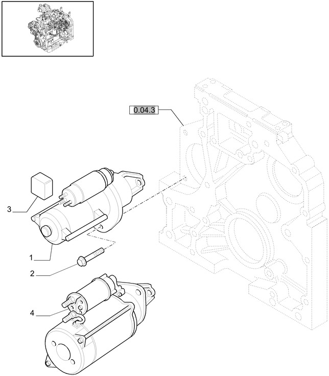 New Holland T6010 T6090 T6070 Regen rozrusznik 12v, 4.2kw 84151331R - Стартер для Тракторов: фото 1