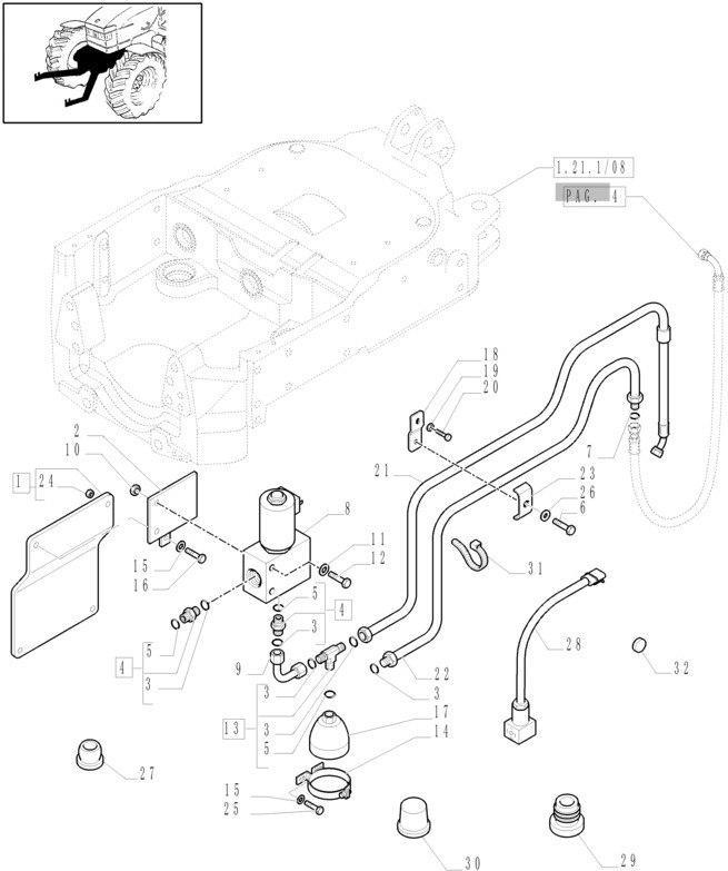 New Holland T6010 T6090 T6070 Rurka hydrauliczna 16 mm od x 784.91 mm l 87603038 - Гидравлика для Сельскохозяйственной техники: фото 1