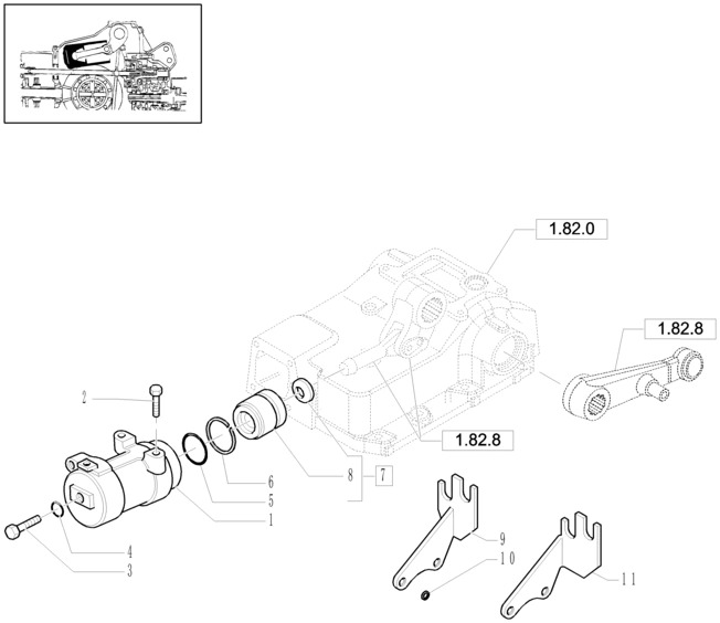 New Holland T6010 T6090 T6070 Siłownik podnośnika 86mm bore dia 5131998 - Гидравлический цилиндр для Тракторов: фото 1