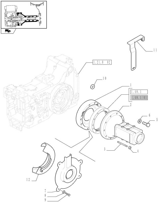New Holland T6010 T6090 T6070 T7230 Obudowa zwolnicy 5164731 - Бортовой редуктор для Сельскохозяйственной техники: фото 1