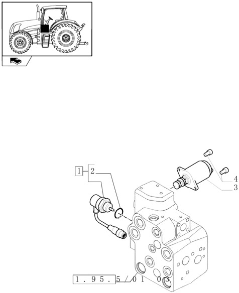New Holland T6010 T6090 T6070 Zawor elektromagnet 47128861 - Электрическая система для Тракторов: фото 1