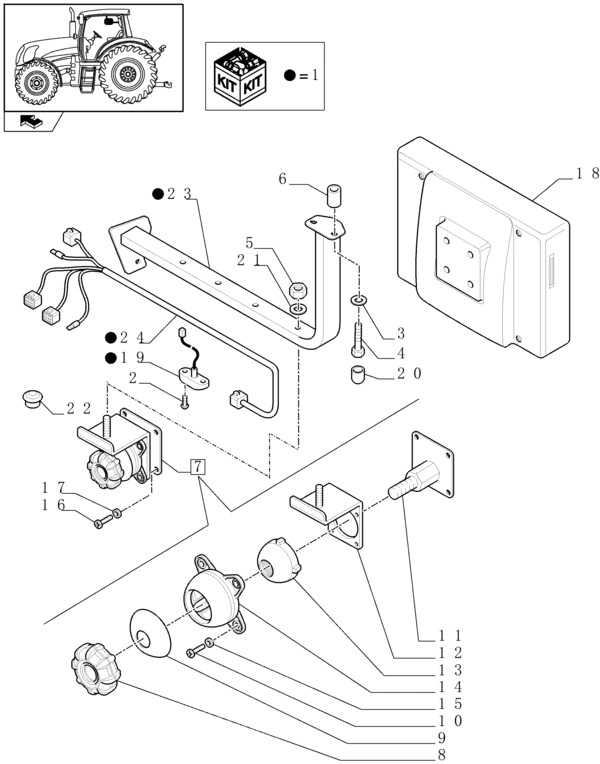 New Holland T6010 Urzadz ster monitora 84126831 - Кабина и интерьер для Тракторов: фото 1 New Holland T6010 Urzadz ster monitora 84126831 - Кабина и интерьер для Тракторов: фото 1