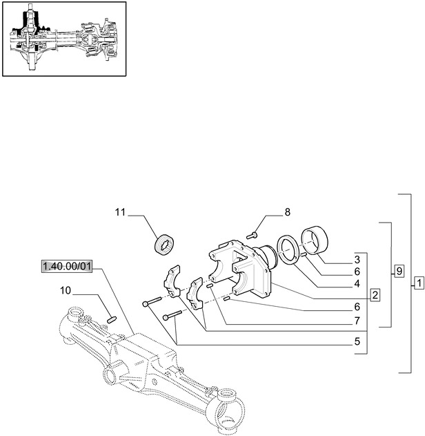 New Holland T6010 Zespol mech rozn 87530113 - Дифференциал для Тракторов: фото 1