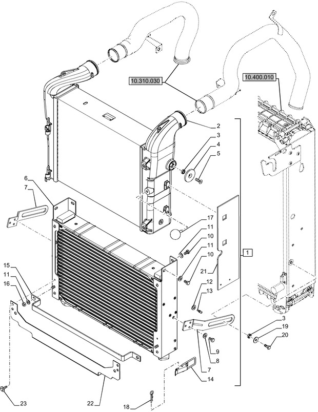 New Holland T6070 Chłodnica 87739453 - Радиатор для Тракторов: фото 1