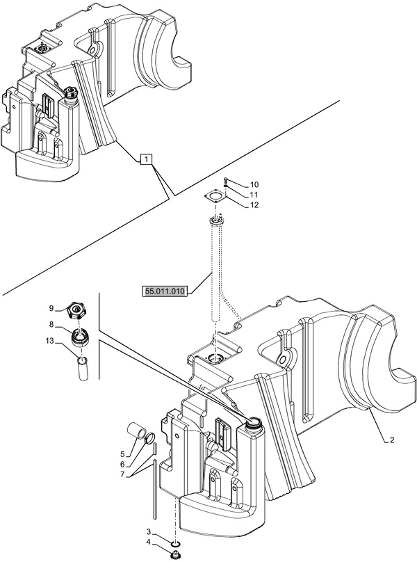New Holland T6070 Zbiornik paliwa 48173124 - Топливный бак для Сельскохозяйственной техники: фото 1