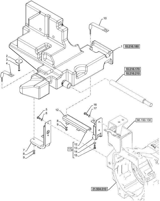 Топливный бак для Сельскохозяйственной техники New Holland T6070 Zbiornik paliwa 84601038: фото 1
