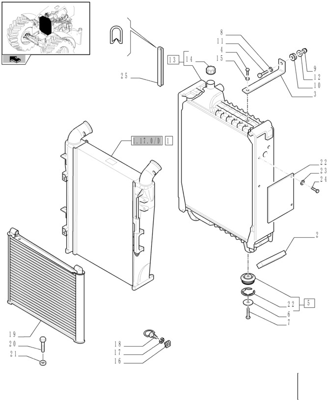 New Holland T6090 Chlodnica posrednia 84214439 - Интеркулер для Тракторов: фото 1