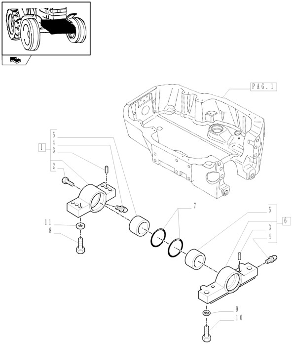 New Holland T6090 Czop zawieszenia obr 87729088 - Подвеска для Тракторов: фото 1