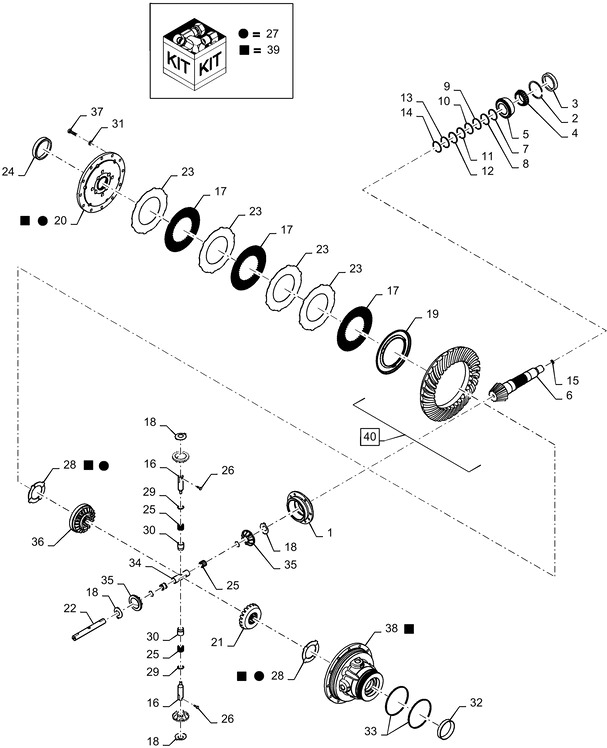 New Holland T6090 T6070 Koło zębate 1259633C3 - Трансмиссия для Тракторов: фото 1