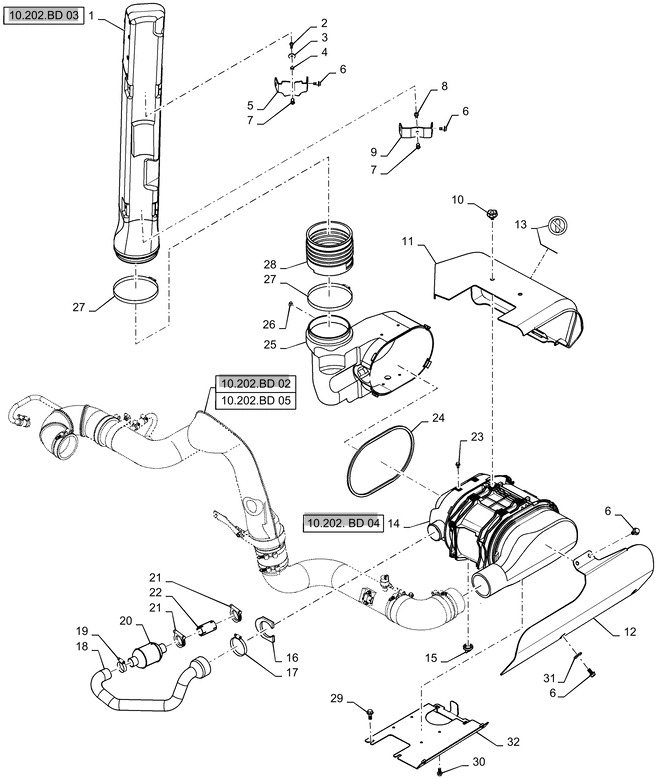New Holland T6090 T6070 Przewod, wlotu powie 174mm id x 160mm l 84238813 - Впускная труба для Тракторов: фото 1