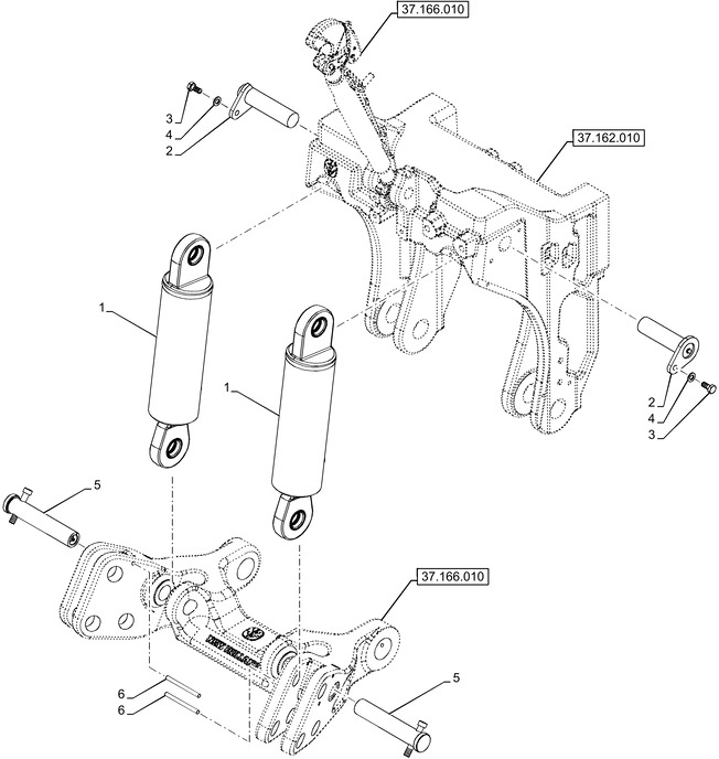 New Holland T6090 T6070 Siłownik podnośnika 84472994 - Гидравлический цилиндр для Тракторов: фото 1