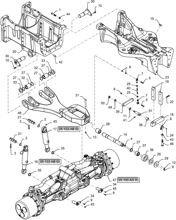 New Holland T6090 T6070 T7230 Silownik hydraul double acting, 65mm rod, 208mm stroke 84292054 - Гидравлический цилиндр для Тракторов: фото 1