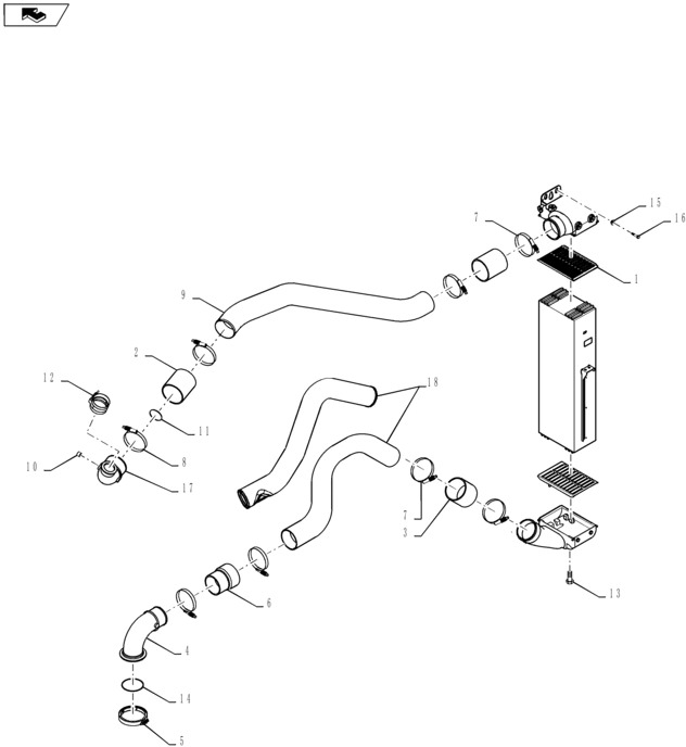 New Holland T6090 T7230 Chlodnica posrednia 84336271 - Интеркулер для Тракторов: фото 1