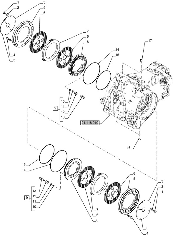 New Holland T6090 T8330 Tarcza hamulcowa 245mm id x 327mm od x 7mm thk 47927180 - Тормозной диск для Сельскохозяйственной техники: фото 1