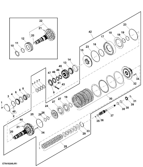 R555132 John Deere 8345R - Bieg - Коробка передач и запчасти для Сельскохозяйственной техники: фото 1