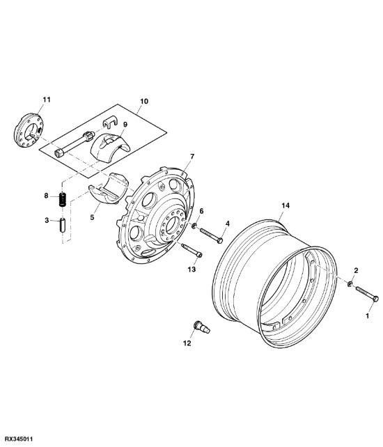 Ступица для Сельскохозяйственной техники R561560 John Deere 8345R - Piasta: фото 1