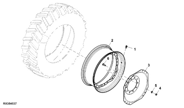 RE273210 John Deere 8345R - Koło - Колесо для Жаток кукурузных: фото 1