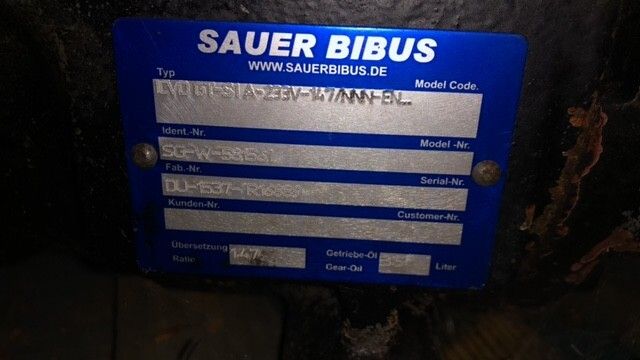 SAUER BIBUS ICVD GT-S1A-233V-147/NNN-EN [CZĘŚCI] - Трансмиссия для Сельскохозяйственной техники: фото 1