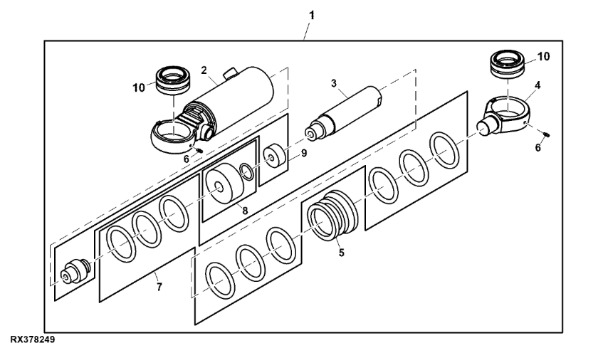 TA20416 John Deere 8345R - Siłownik hydrauliczny - Гидравлический цилиндр для Сельскохозяйственной техники: фото 1
