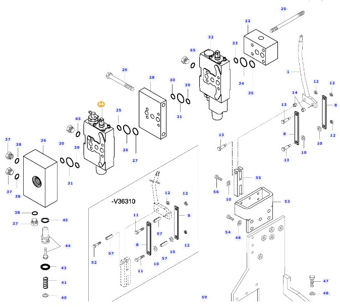 Valtra N141 - zawór blok hydrauliki V32536400 - Гидравлика для Сельскохозяйственной техники: фото 1