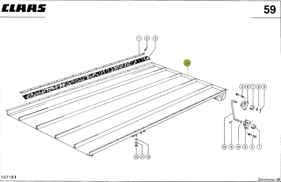 Claas Dominator 98 - młocarnia - półka zwrotna 0006868100 - Запчасти для Сельскохозяйственной техники: фото 1 Claas Dominator 98 - młocarnia - półka zwrotna 0006868100 - Запчасти для Сельскохозяйственной техники: фото 1